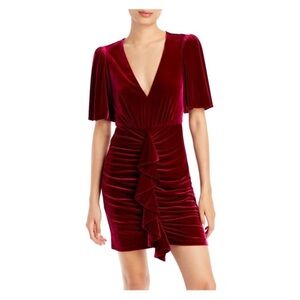 BCBG Red Velvet Dress